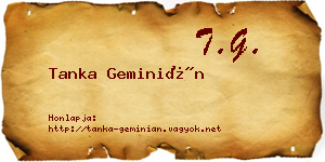 Tanka Geminián névjegykártya